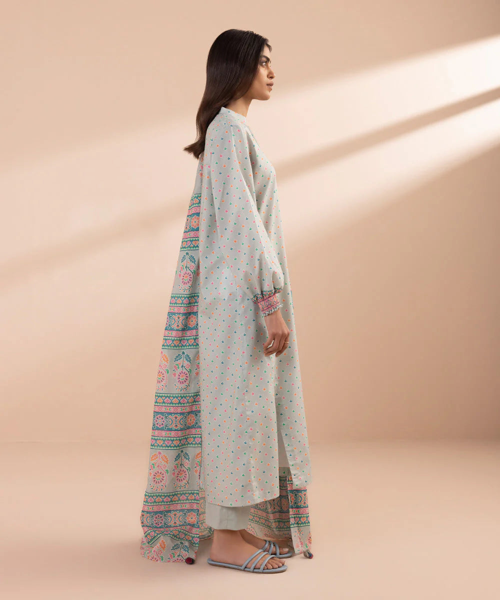 SAPPHIRE | UNSTITCHED 3 PIECE PRINTED LAWN SUIT