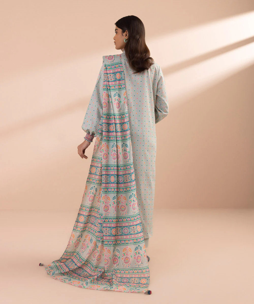 SAPPHIRE | UNSTITCHED 3 PIECE PRINTED LAWN SUIT