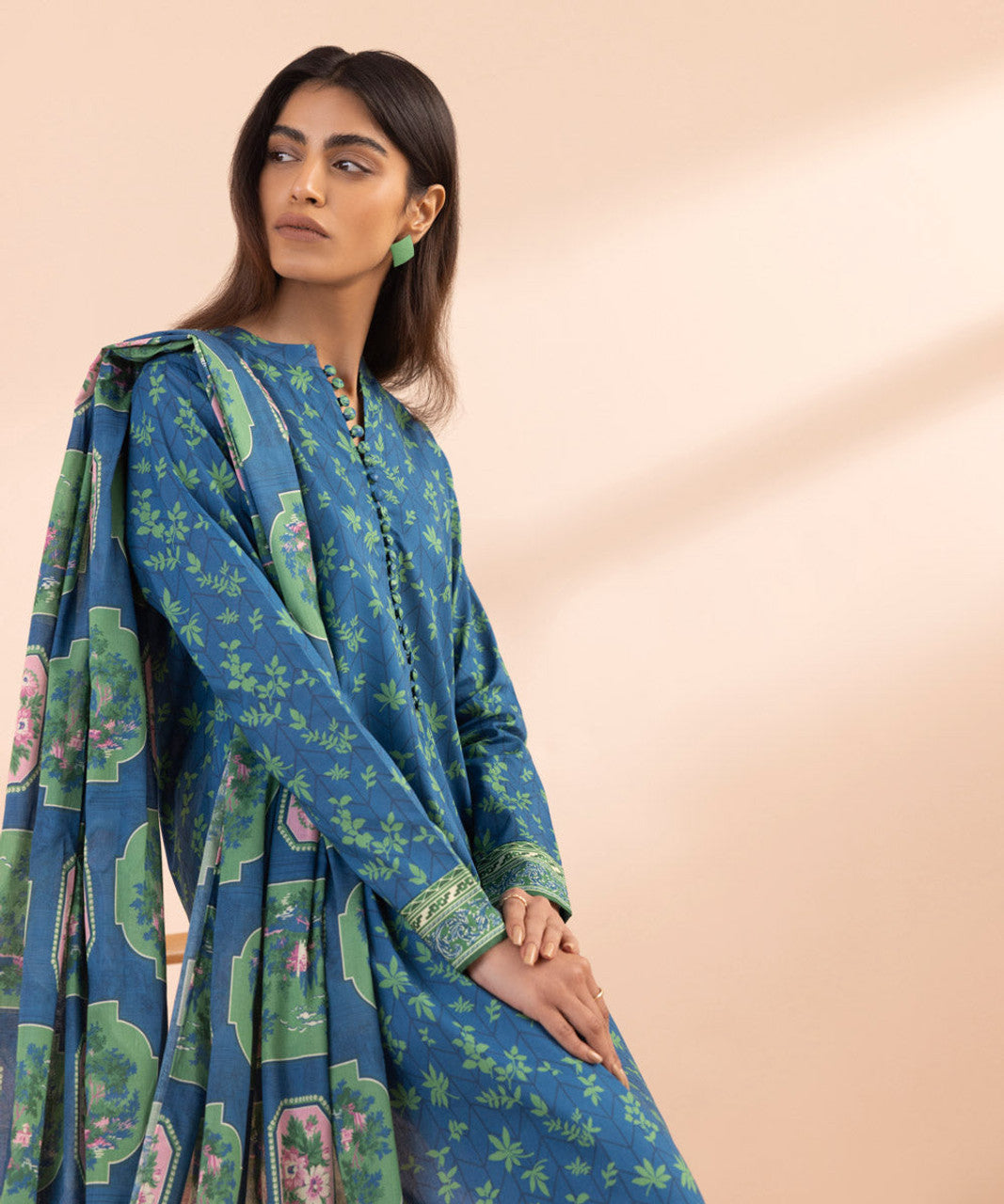 SAPPHIRE | UNSTITCHED 3 PIECE PRINTED LAWN SUIT