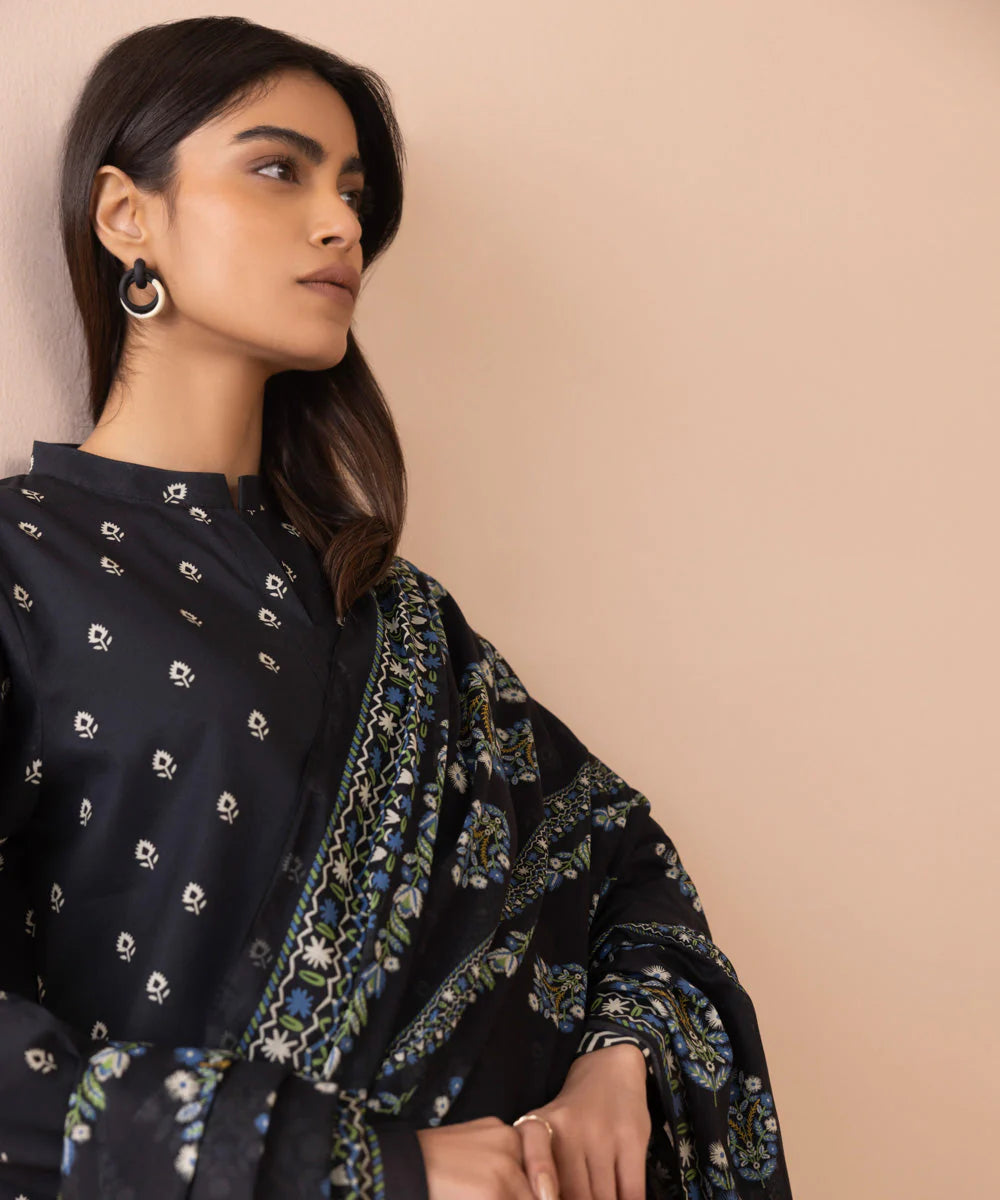 SAPPHIRE | UNSTITCHED 3 PIECE PRINTED LAWN SUIT