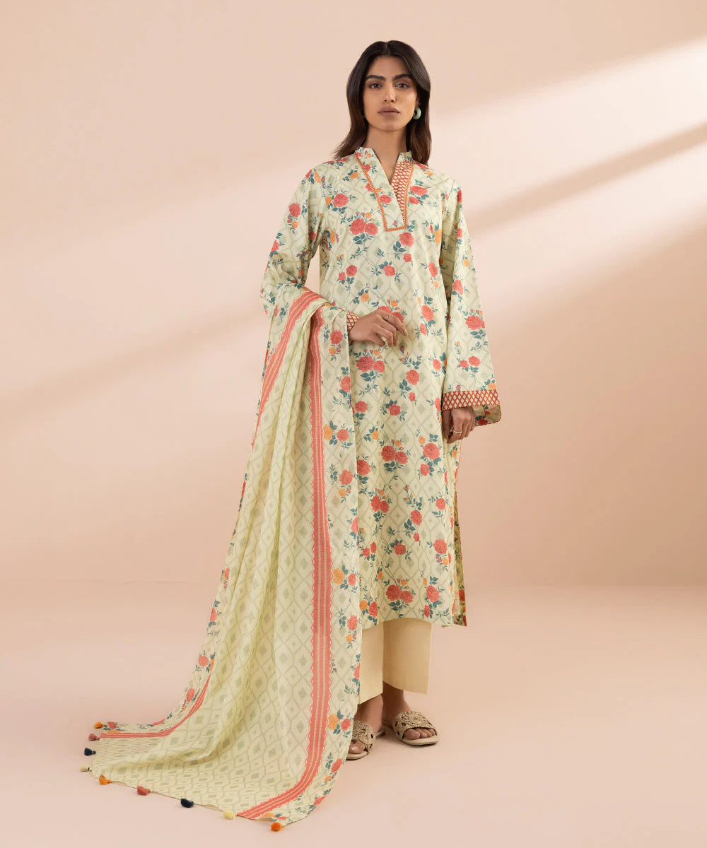 SAPPHIRE | UNSTITCHED 3 PIECE PRINTED LAWN SUIT