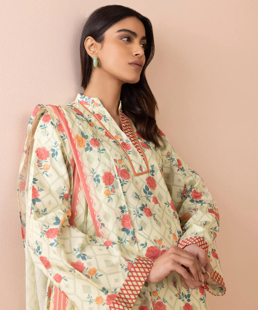 SAPPHIRE | UNSTITCHED 3 PIECE PRINTED LAWN SUIT