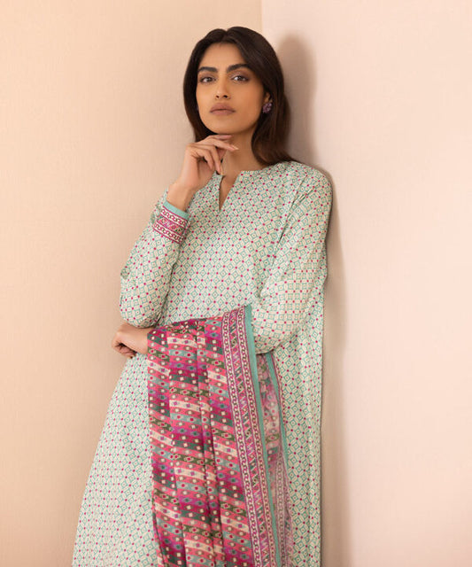 SAPPHIRE | UNSTITCHED 3 PIECE PRINTED LAWN SUIT