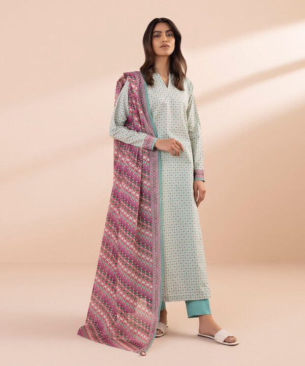 SAPPHIRE | UNSTITCHED 3 PIECE PRINTED LAWN SUIT