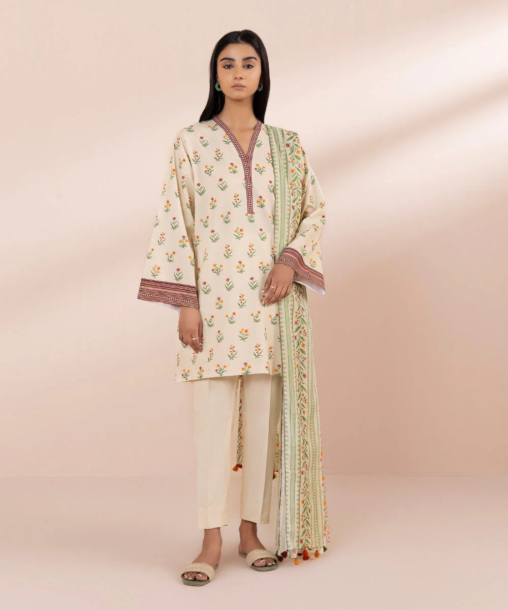SAPPHIRE | UNSTITCHED 3 PIECE PRINTED LAWN SUIT