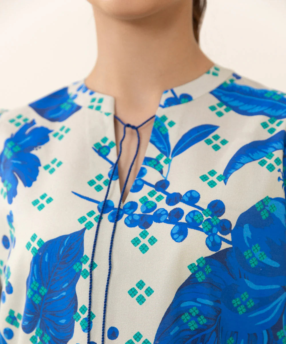 SAPPHIRE | UNSTITCHED 2 PIECE PRINTED COTTON SUIT