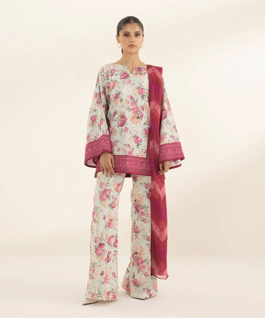 SAPPHIRE | UNSTITCHED 3 PIECE PRINTED LAWN SUIT