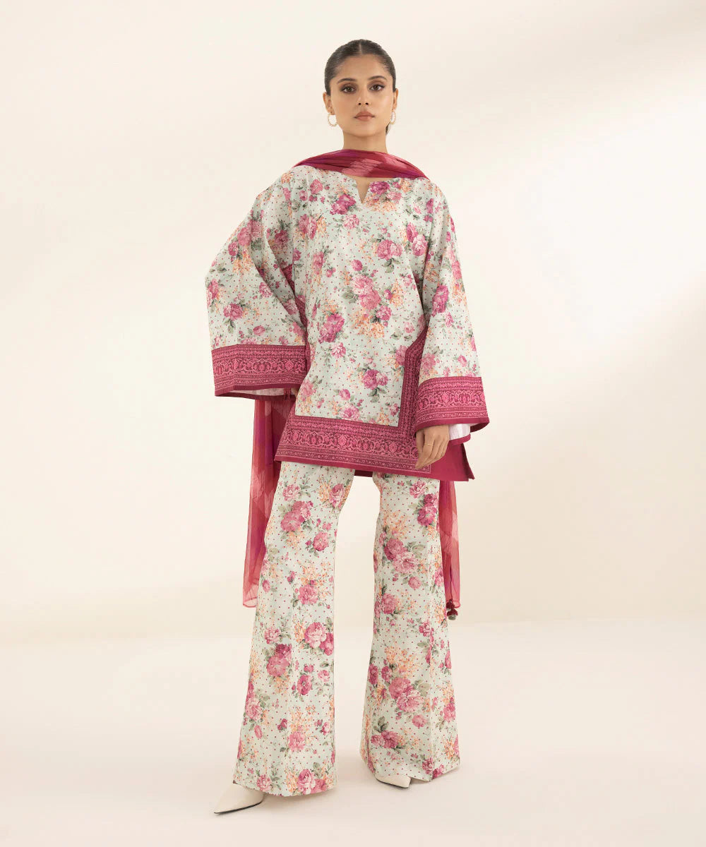 SAPPHIRE | UNSTITCHED 3 PIECE PRINTED LAWN SUIT
