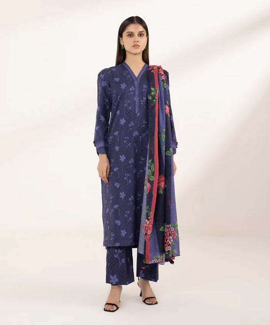SAPPHIRE | UNSTITCHED 3 PIECE PRINTED LAWN SUIT