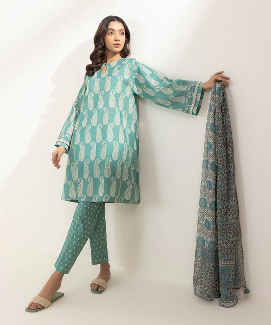 SAPPHIRE | UNSTITCHED 3 PIECE PRINTED LAWN SUIT
