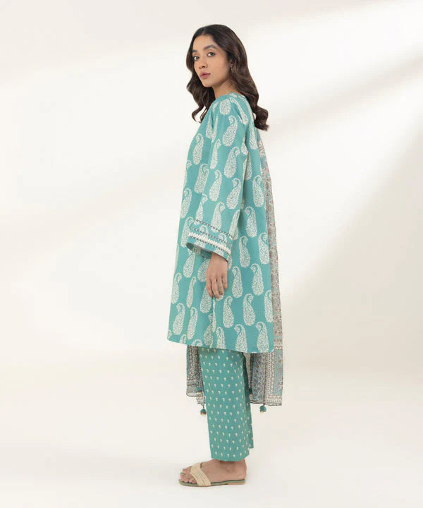 SAPPHIRE | UNSTITCHED 3 PIECE PRINTED LAWN SUIT