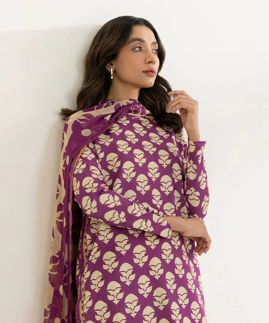 SAPPHIRE | UNSTITCHED 3 PIECE PRINTED LAWN SUIT