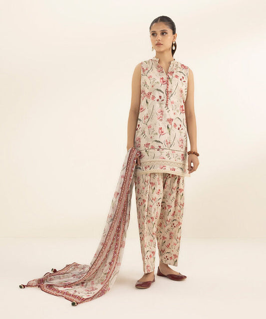 SAPPHIRE | UNSTITCHED 3 PIECE PRINTED CAMBRIC SUIT
