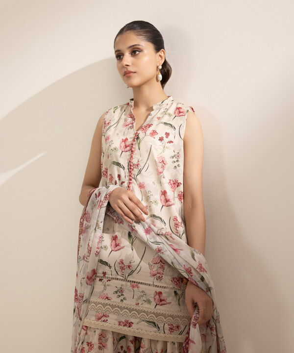 SAPPHIRE | UNSTITCHED 3 PIECE PRINTED CAMBRIC SUIT
