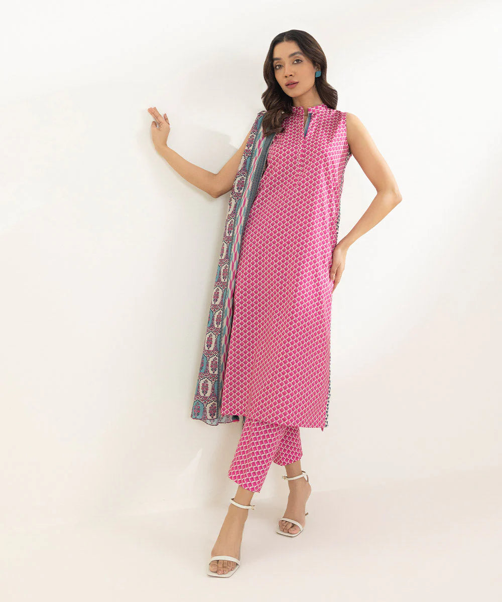 SAPPHIRE | UNSTITCHED 3 PIECE PRINTED LAWN SUIT