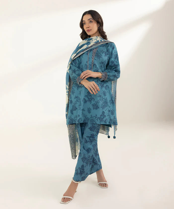 SAPPHIRE | UNSTITCHED 3 PIECE PRINTED LAWN SUIT