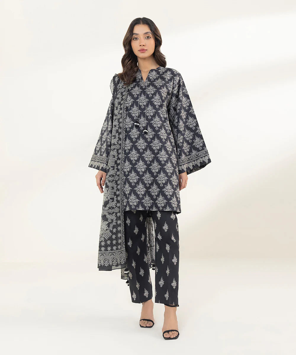SAPPHIRE | UNSTITCHED 3 PIECE PRINTED LAWN SUIT
