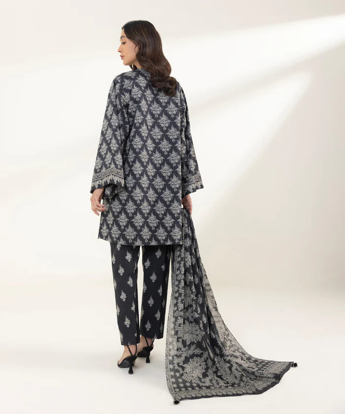 SAPPHIRE | UNSTITCHED 3 PIECE PRINTED LAWN SUIT