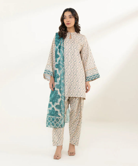 SAPPHIRE | UNSTITCHED 3 PIECE PRINTED LAWN SUIT