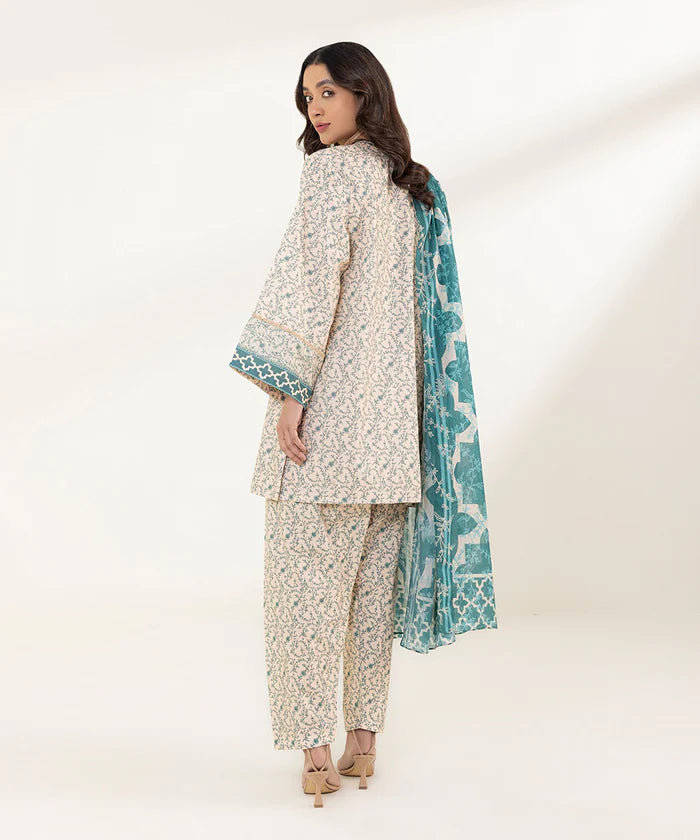 SAPPHIRE | UNSTITCHED 3 PIECE PRINTED LAWN SUIT
