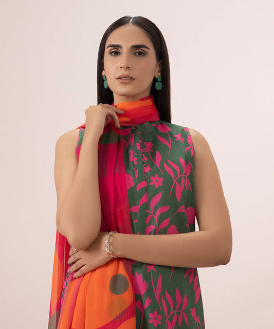 SAPPHIRE | UNSTITCHED 3 PIECE PRINTED LAWN SUIT