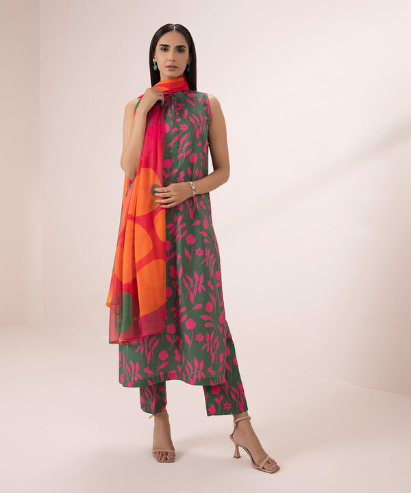 SAPPHIRE | UNSTITCHED 3 PIECE PRINTED LAWN SUIT