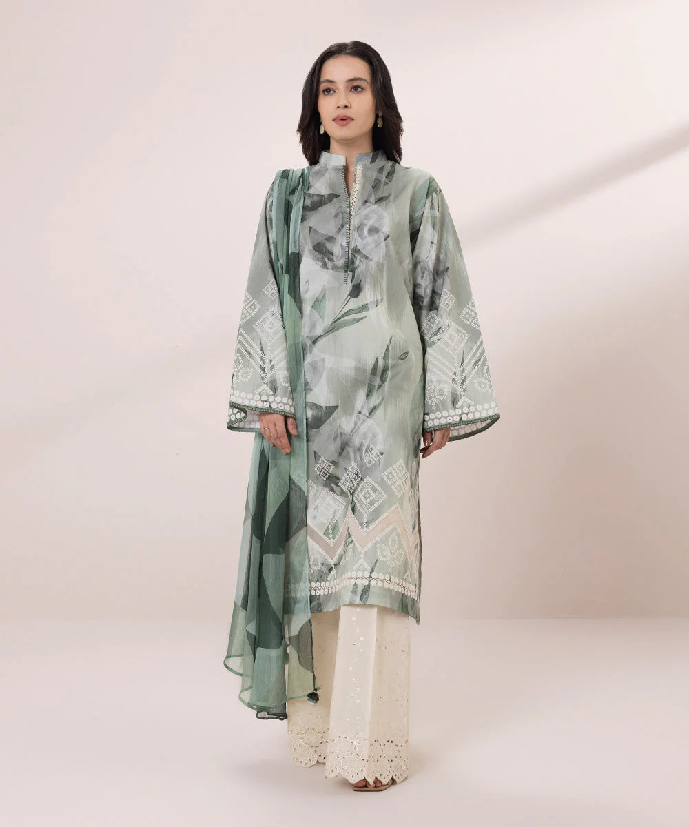 SAPPHIRE | UNSTITCHED 2 PIECE PRINTED LAWN SUIT