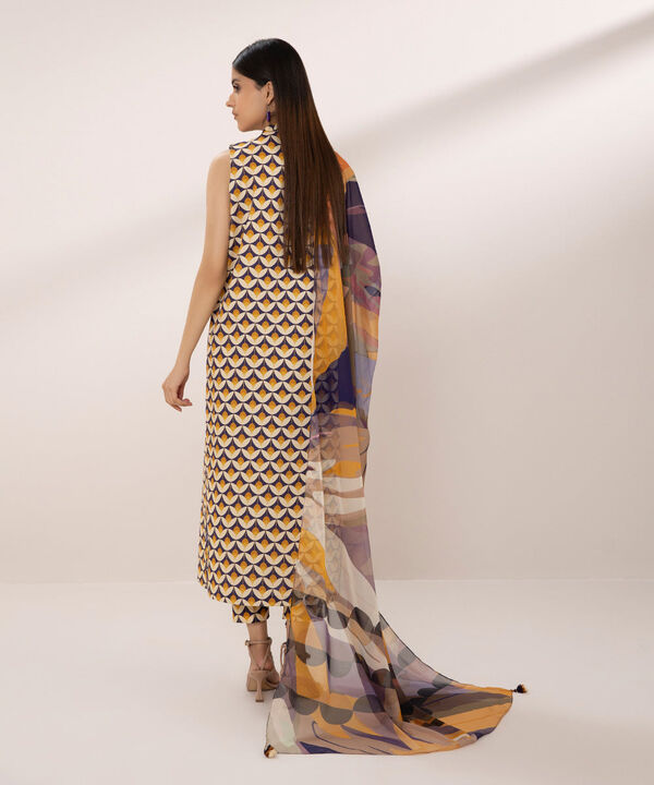 SAPPHIRE | UNSTITCHED 3 PIECE PRINTED LAWN SUIT