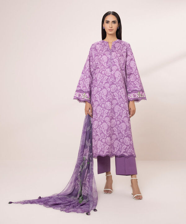 SAPPHIRE | UNSTITCHED 3 PIECE PRINTED LAWN SUIT