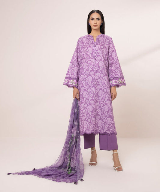 SAPPHIRE | UNSTITCHED 3 PIECE PRINTED LAWN SUIT