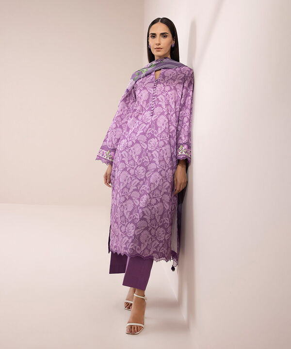 SAPPHIRE | UNSTITCHED 3 PIECE PRINTED LAWN SUIT