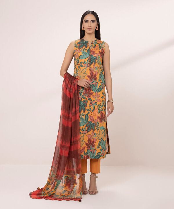 SAPPHIRE | UNSTITCHED 3 PIECE PRINTED LAWN SUIT
