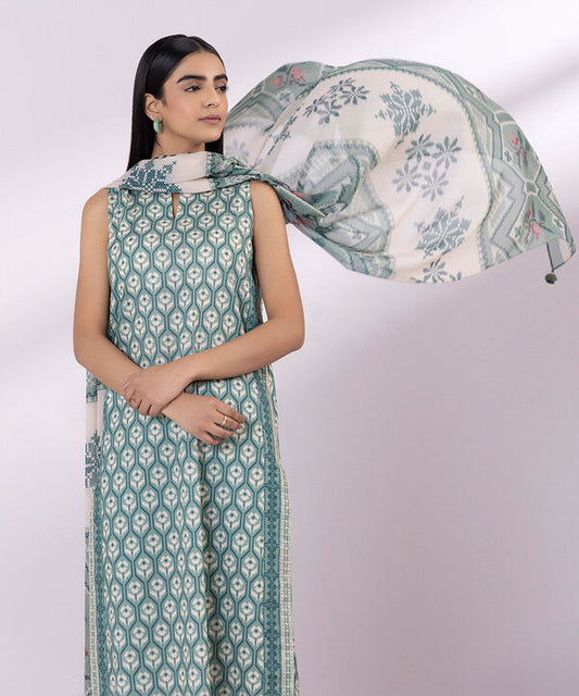 SAPPHIRE | UNSTITCHED 3 PIECE PRINTED LAWN SUIT