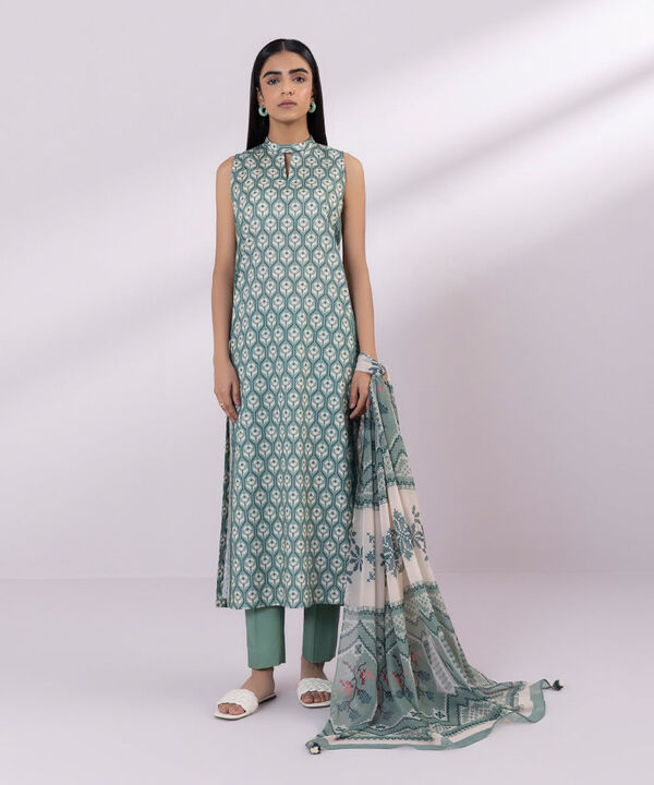 SAPPHIRE | UNSTITCHED 3 PIECE PRINTED LAWN SUIT