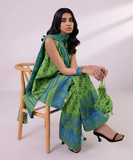 SAPPHIRE | UNSTITCHED 3 PIECE PRINTED LAWN SUIT