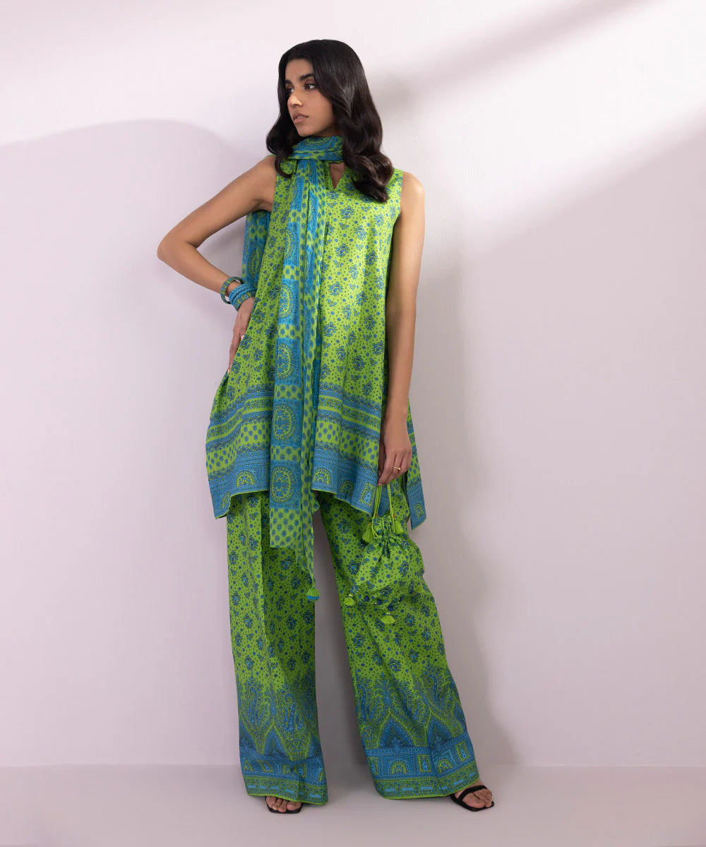SAPPHIRE | UNSTITCHED 3 PIECE PRINTED LAWN SUIT