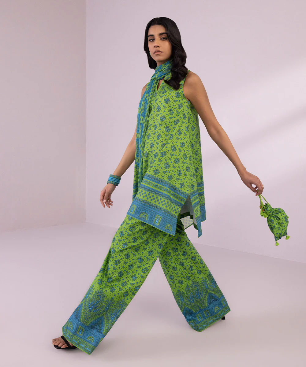 SAPPHIRE | UNSTITCHED 3 PIECE PRINTED LAWN SUIT