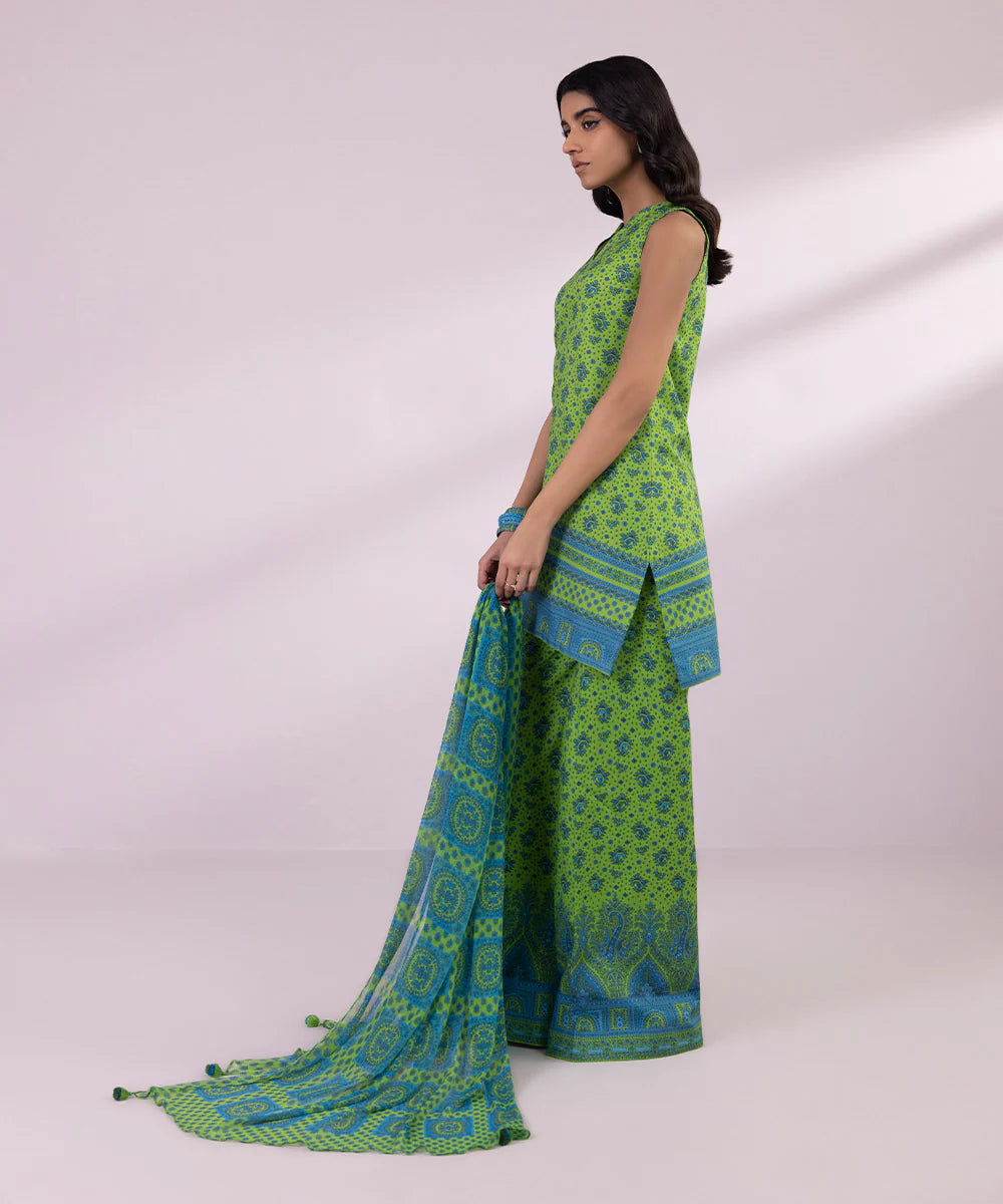 SAPPHIRE | UNSTITCHED 3 PIECE PRINTED LAWN SUIT