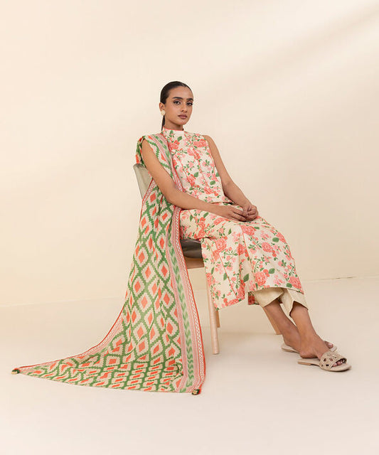 SAPPHIRE | UNSTITCHED 3 PIECE PRINTED LAWN SUIT