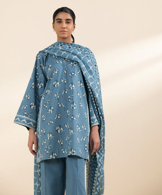 SAPPHIRE | UNSTITCHED 3 PIECE PRINTED LAWN SUIT