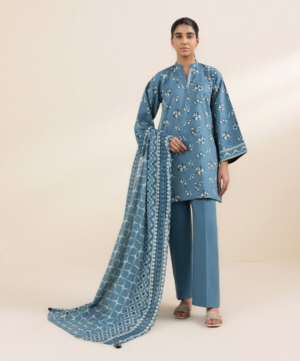 SAPPHIRE | UNSTITCHED 3 PIECE PRINTED LAWN SUIT
