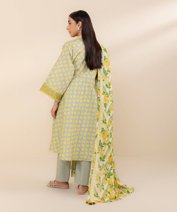 SAPPHIRE | UNSTITCHED 3 PIECE EMBROIDERED LAWN SUIT