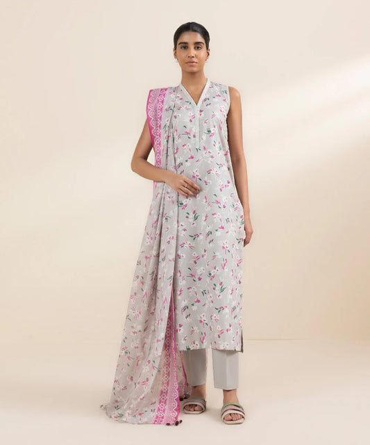 SAPPHIRE | UNSTITCHED 3 PIECE PRINTED LAWN SUIT