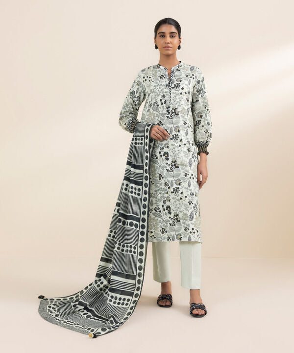SAPPHIRE | UNSTITCHED 3 PIECE PRINTED LAWN SUIT