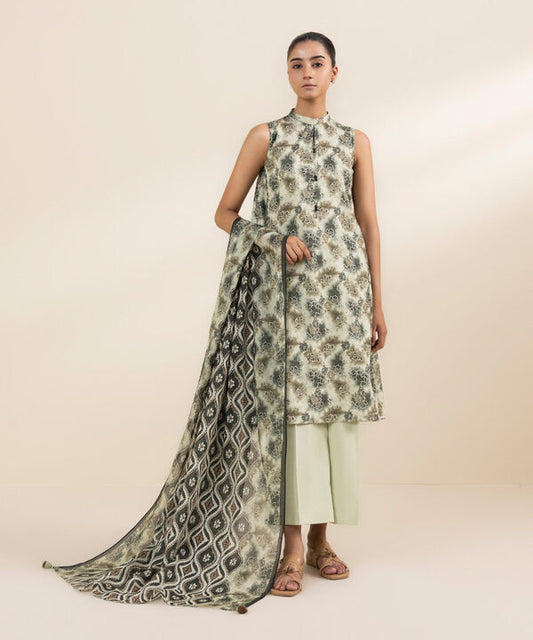 SAPPHIRE | UNSTITCHED 3 PIECE PRINTED LAWN SUIT