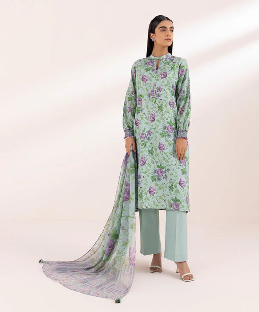 SAPPHIRE | UNSTITCHED 3 PIECE PRINTED LAWN SUIT