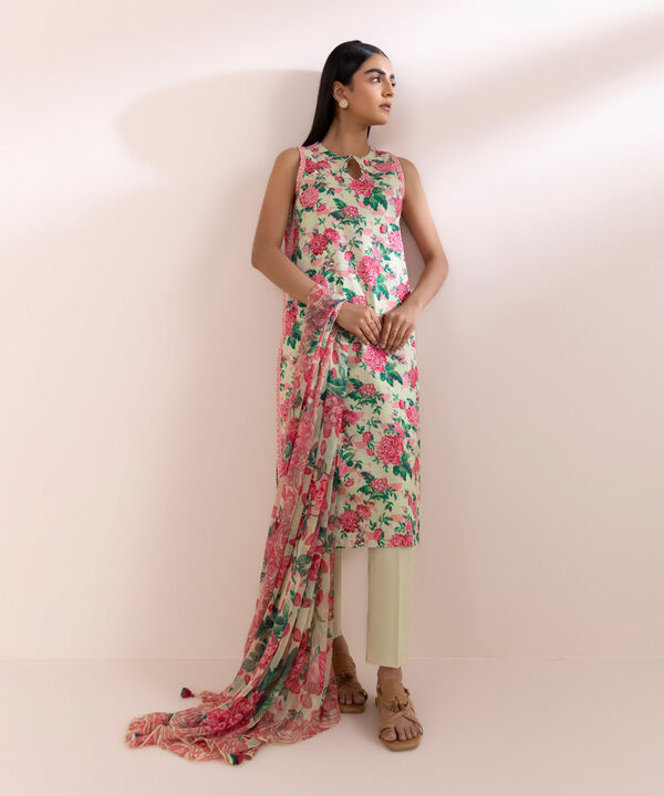 SAPPHIRE | UNSTITCHED 3 PIECE PRINTED LAWN SUIT