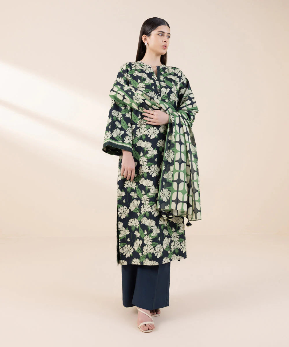 SAPPHIRE | UNSTITCHED 2 PIECE PRINTED LAWN SUIT