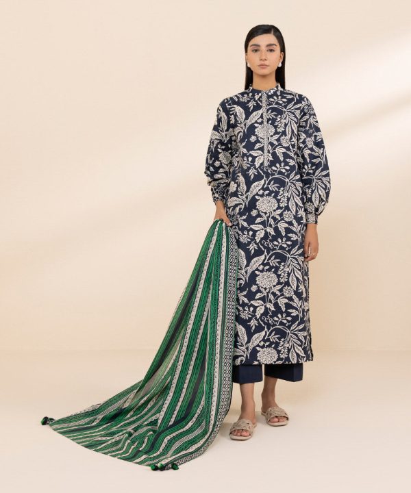 SAPPHIRE | UNSTITCHED 3 PIECE PRINTED LAWN SUIT