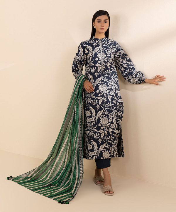 SAPPHIRE | UNSTITCHED 3 PIECE PRINTED LAWN SUIT